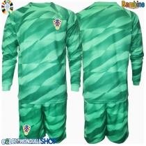 Maglie da calcio Croazia Portiere Seconda Maglia Bambino Europei 2024 Manica Lunga (+ Pantaloni corti)
